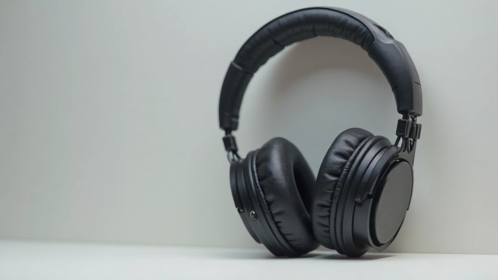 Студийная фотография наушников премиум-класса на чистом нейтральном фоне с мягким профессиональным освещением